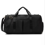 Solid Black Travel Duffle Bag