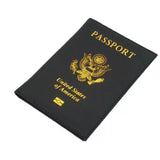 Solid Black Passport Holder