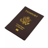 Solid Brown Passport Holder