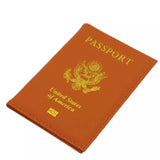Solid Orange Passport Holder