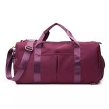 Solid Wine Red Travel Duffle Bag